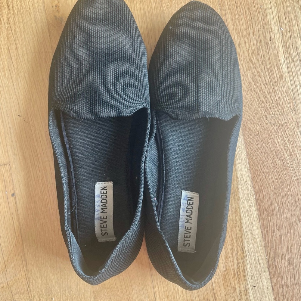 Steve Madden Girl Black Ballet Flats Womens Size 8M - Picture 2 of 6